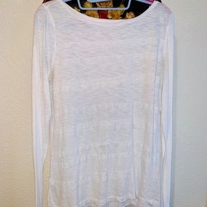 Size Medium Loft Ann Taylor Lace Ivory White Top
